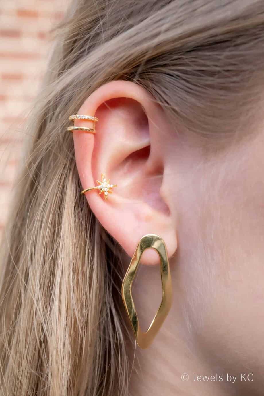 Gouden oorbellen Vintage Style 'O' van Goud op Zilver