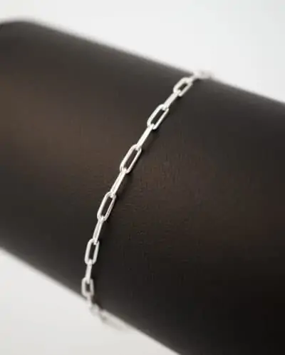 Zilveren Long boxchain armband van Sterling Zilver