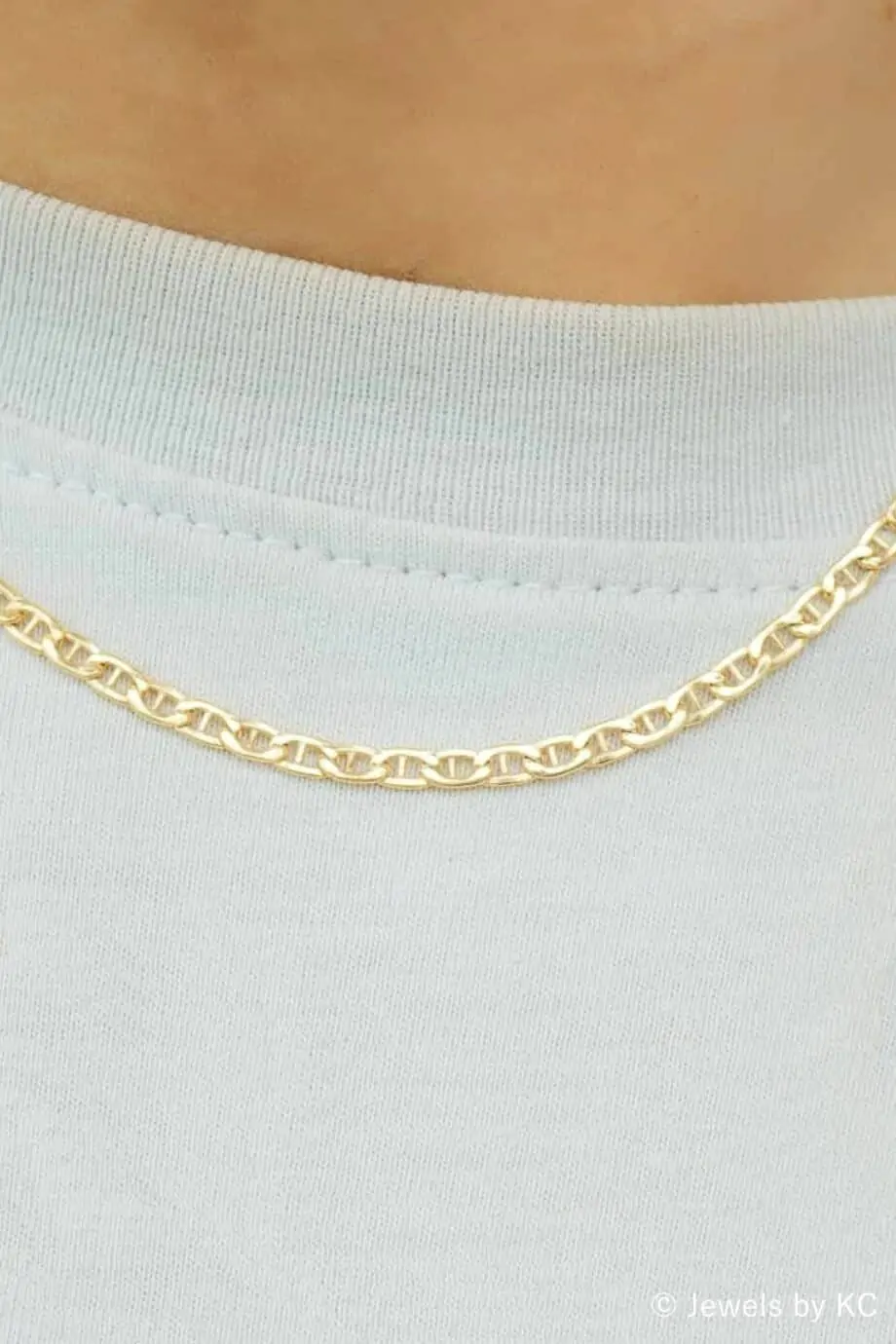 Gouden 'Hooked chain' ketting van Goud op Zilver