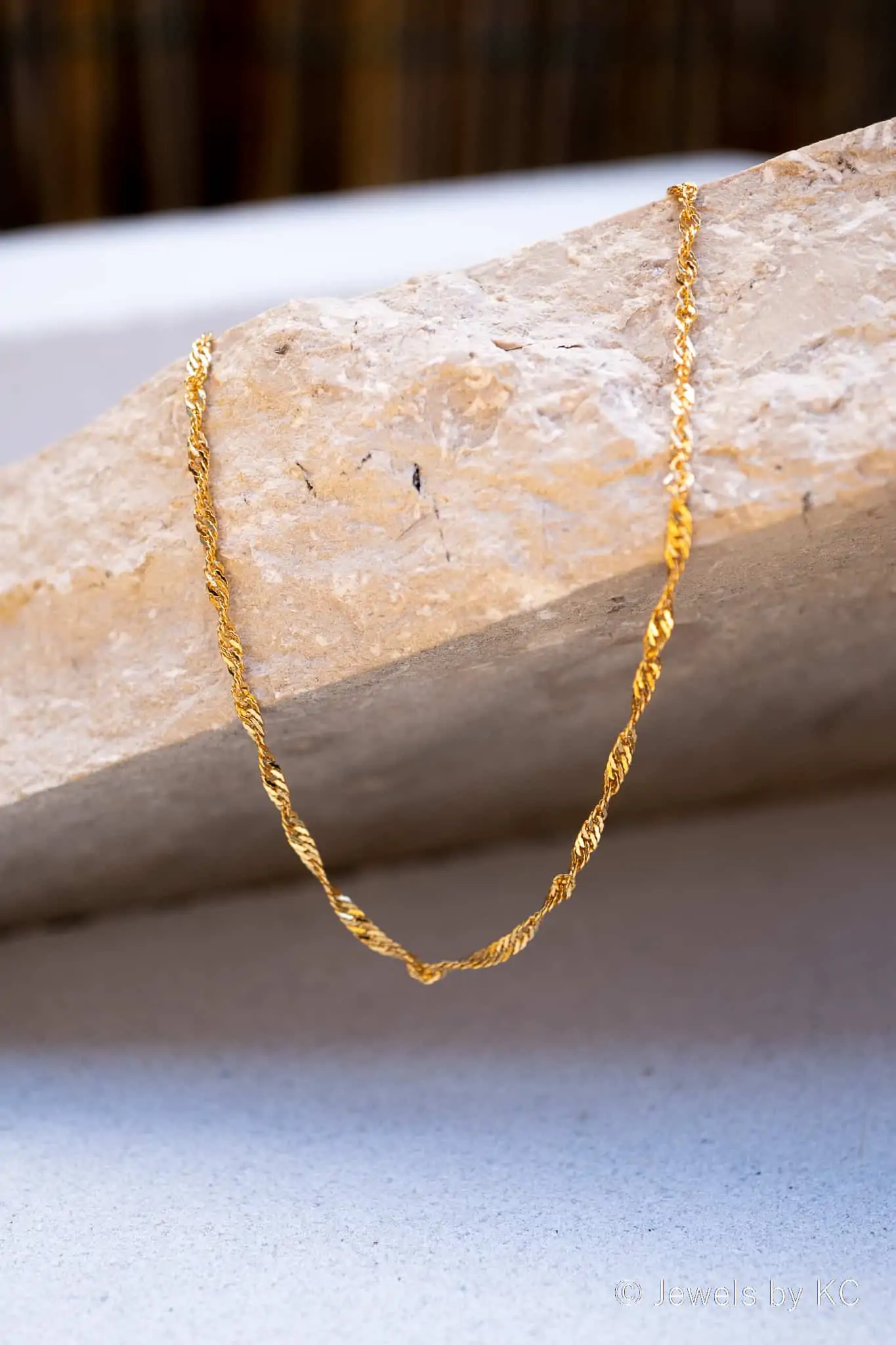 Gouden ketting ‘Singapore chain’ van Goud op Zilver