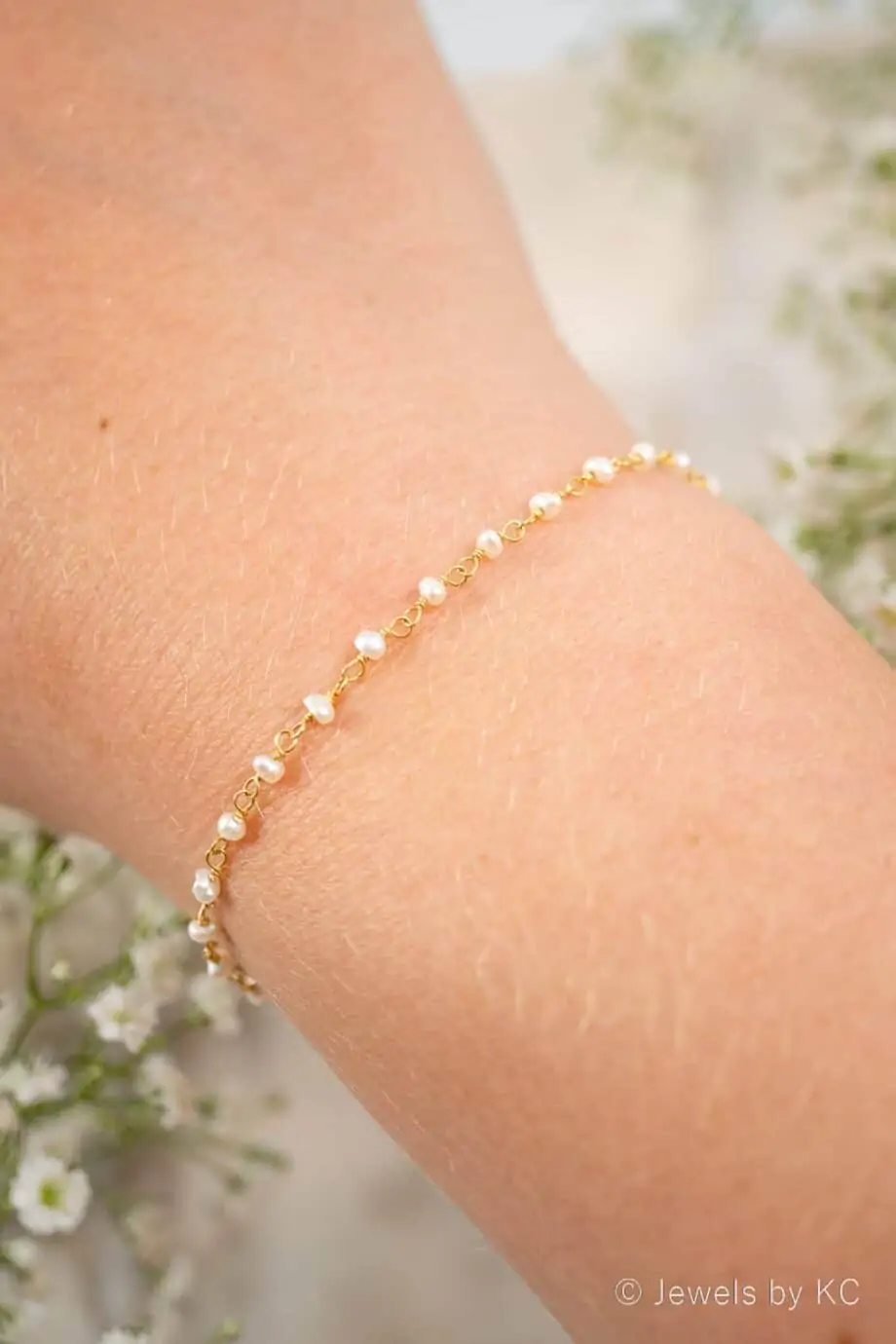 Gouden-parel-rosary-armband-gevlochten-van-Goud-op-Zilver