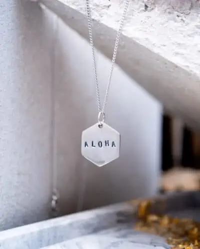 Zilveren ketting Aloha Zomer Hawaii statement necklace kettinkje