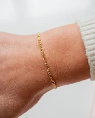 Gouden Figaro armband van Gold filled 18K Goud