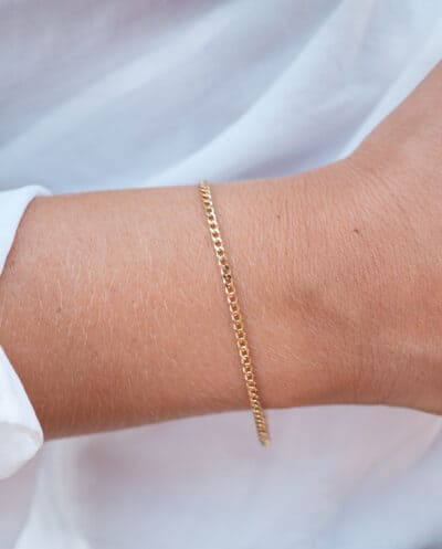 Gouden armband curb chain schakel armbandje van Gold filled Goud gourmet