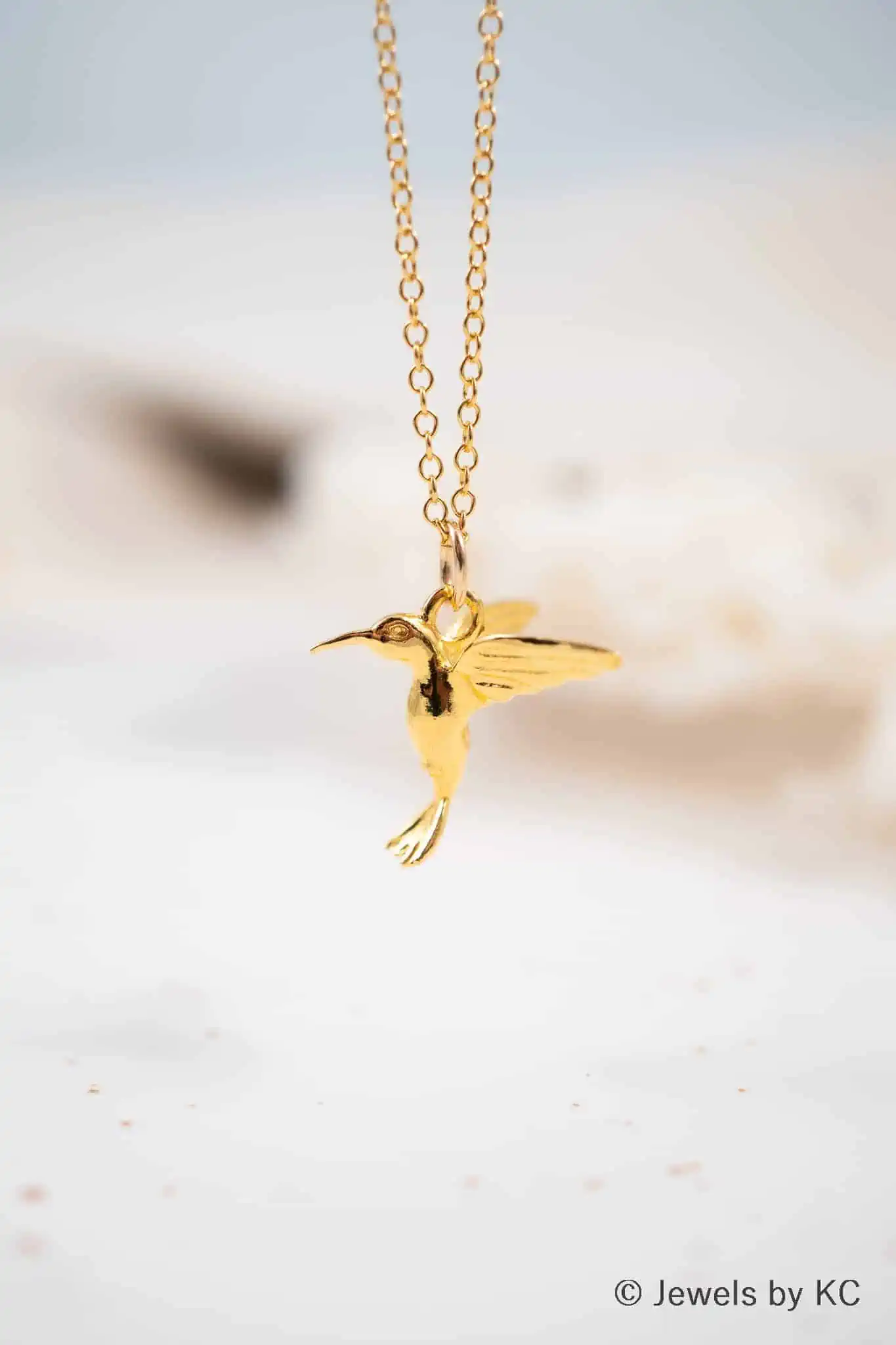 Goldgefüllte Gold Kolibri Halskette Kolibri Anhänger, 14 Karat Gold gefüllt