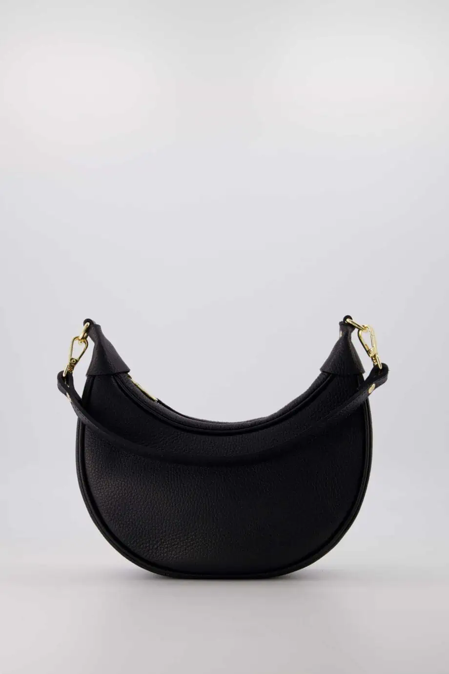 Leren dames handtas zwarte designer tas dupe look-a-like banaan crossbody tasje Kyra
